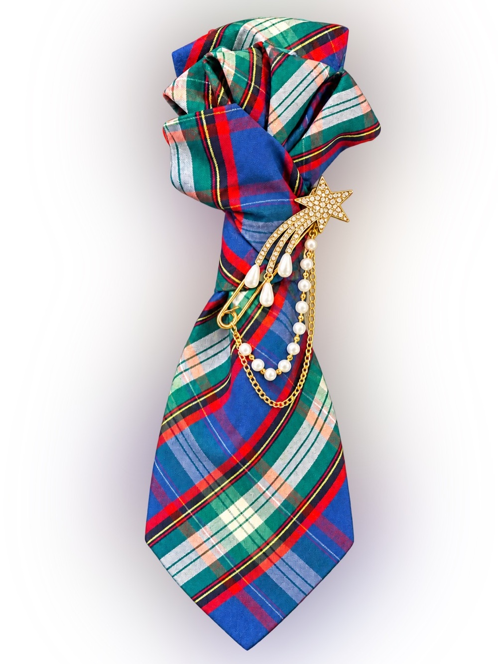 Neck Candy Pendleton Tie Cotton Necktie Necklace OOAK